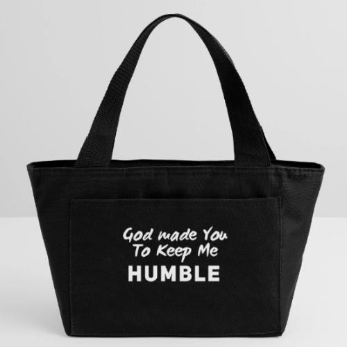 Christian humility (white) - Recycled Insulated Lunch Bag