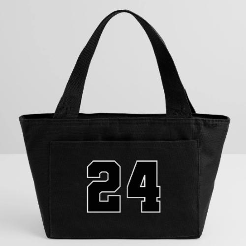 Varsity Number 24 College Font - Recycled Insulated Lunch Bag