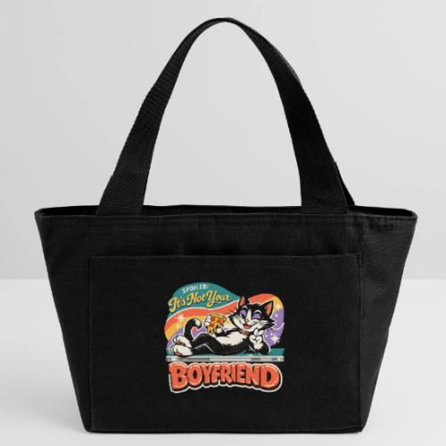 Sassy Cat Pride Pizza Retro Comic - Recycled Insulated Lunch Bag