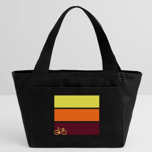 tricolor with bicycle - Recycled Insulated Lunch Bag