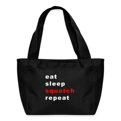 eat sleep squatch repeat - Recycled Insulated Lunch Bag