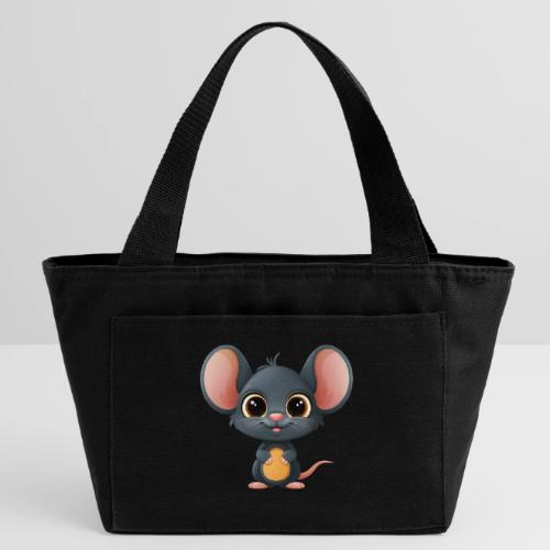 Joyful Cartoon Baby Mouse Smiling Brightly - Recycled Insulated Lunch Bag