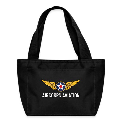 AirCorps Logo White Letters - Recycled Insulated Lunch Bag