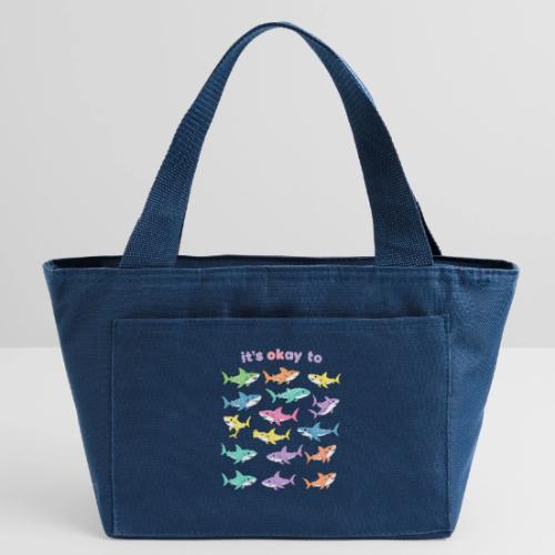 It’s Okay To – Cute Pastel Shark - Recycled Insulated Lunch Bag