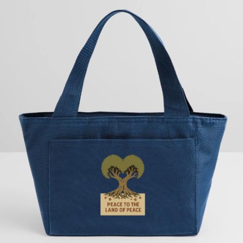 Peace To The Land Of Peace Tree Heart - Recycled Insulated Lunch Bag