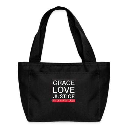 Grace Love Justice - square - Recycled Insulated Lunch Bag