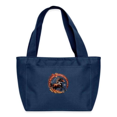 Year of the Horse Fiery Spirit T Shirt, Lunar New - Recycled Insulated Lunch Bag
