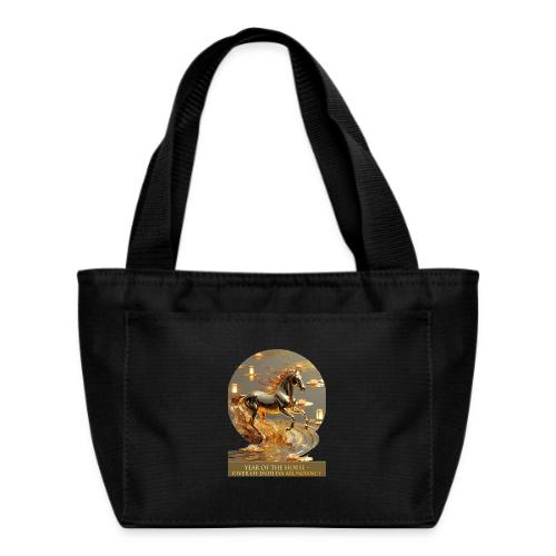 Year of the Horse Abundance T Shirt, Lunar NY Gift - Recycled Insulated Lunch Bag