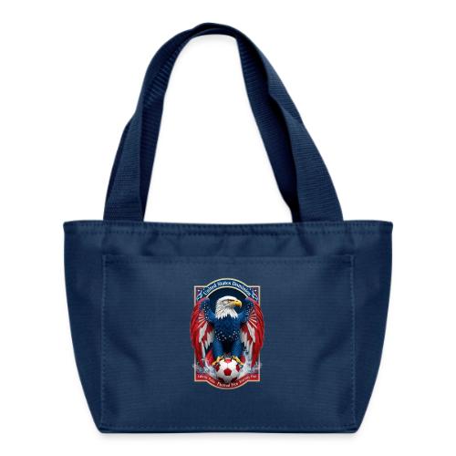 USA Eagle Emblem T Shirt, USA Soccer Pride Gift - Recycled Insulated Lunch Bag