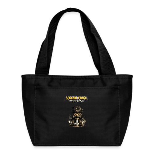 Stand Firm Chibi Warrior | 1 Peter 5:8-9 - Recycled Insulated Lunch Bag