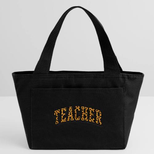 Leopard Print Teacher Typography - Recycled Insulated Lunch Bag