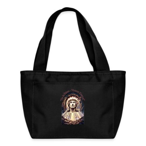 Easter He Is Risen Face of Christ T Shirt, Gift - Recycled Insulated Lunch Bag