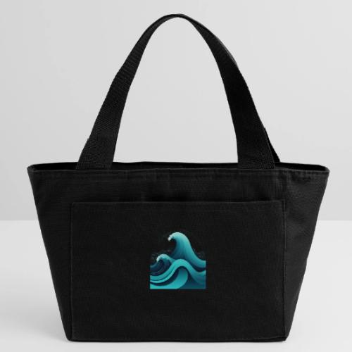 Dynamic Ocean Wave Illustration - Recycled Insulated Lunch Bag
