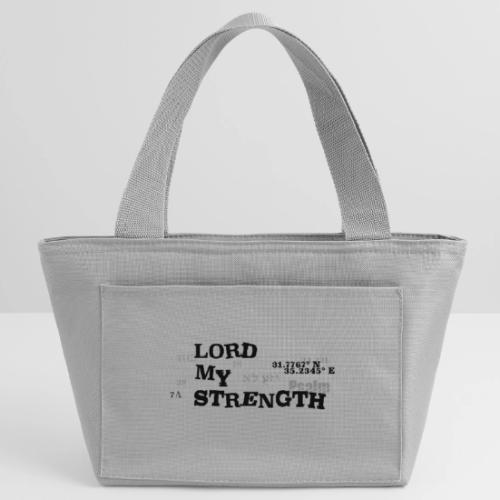 Psalm 28:7 - The Lord is My strength Eng/Hebrew - Recycled Insulated Lunch Bag