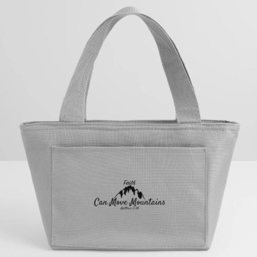 Faith Can Move Mountains - Christian Matthew 17:20 - Recycled Insulated Lunch Bag