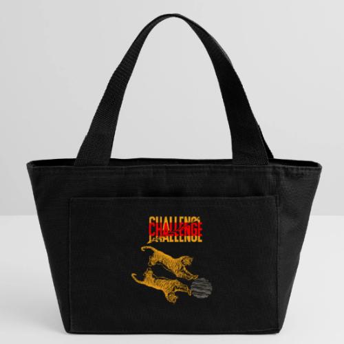 Double tiger fashion, jungle feline animals. - Recycled Insulated Lunch Bag