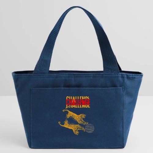 Double tiger fashion, jungle feline animals. - Recycled Insulated Lunch Bag