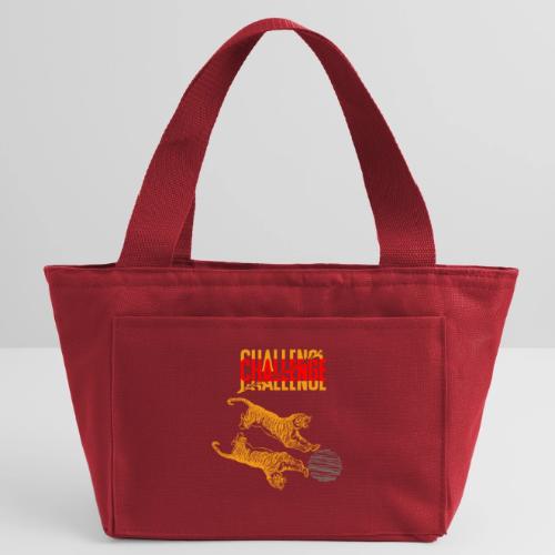 Double tiger fashion, jungle feline animals. - Recycled Insulated Lunch Bag