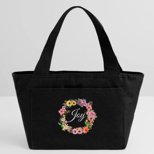 Joy Motivational Floral Gift - Recycled Insulated Lunch Bag