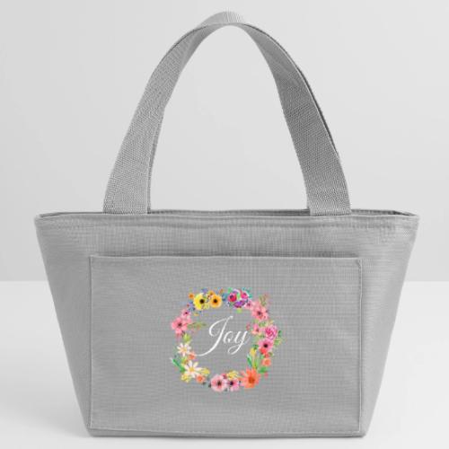 Joy Motivational Floral Gift - Recycled Insulated Lunch Bag