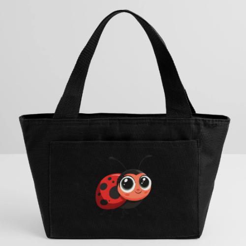Cute Cartoon Ladybug Full of Joy - Recycled Insulated Lunch Bag