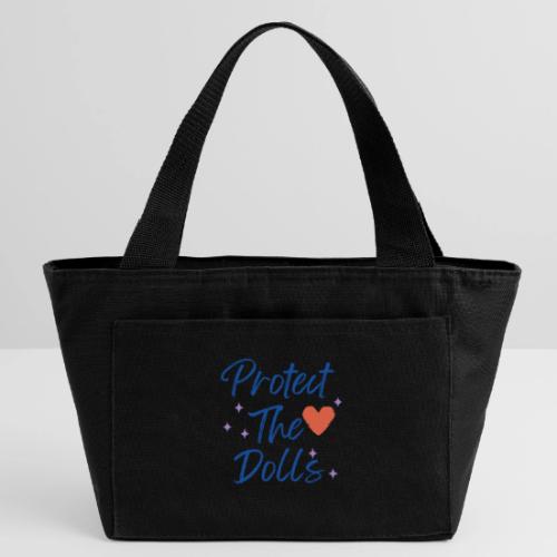 Protect The Dolls | Heart & Stars Typography - Recycled Insulated Lunch Bag