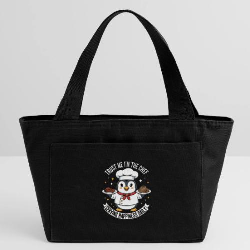 cute Penguin Chef-Funny Cartoon Daily Happiness - Recycled Insulated Lunch Bag