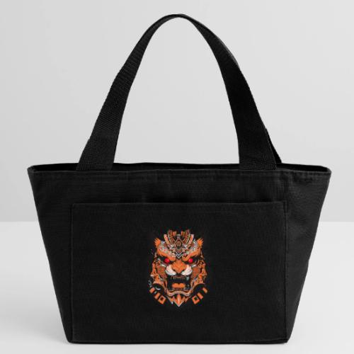 Tribal Demon Wolf Mask - Recycled Insulated Lunch Bag