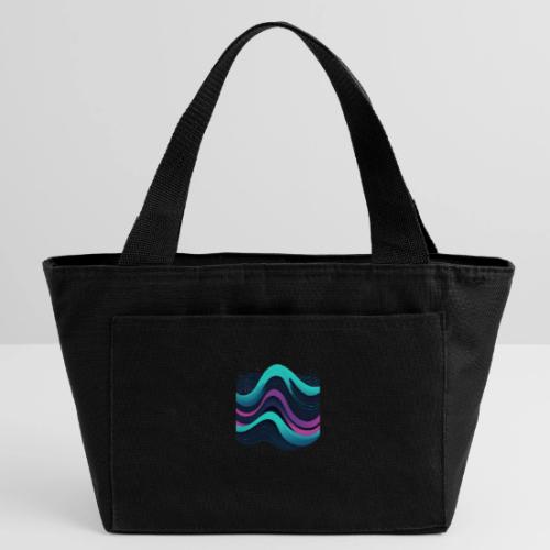 Abstract Wavy Ocean Pattern - Recycled Insulated Lunch Bag