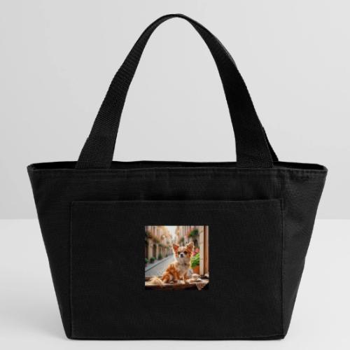 Morning coffee Chihuahua - Recycled Insulated Lunch Bag