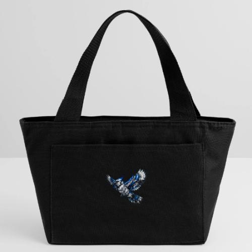 Silver Blue Jay in Flight - Recycled Insulated Lunch Bag