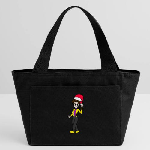 Dersy Wearing a Santa Hat - Recycled Insulated Lunch Bag