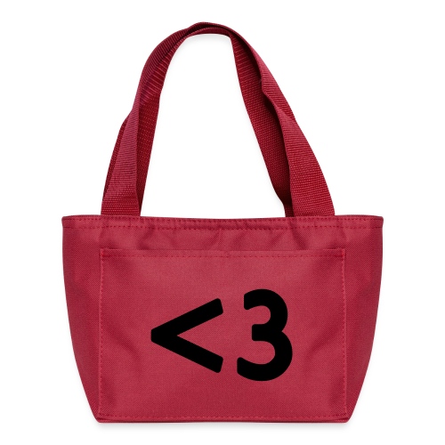 3 Less than three heart design - Recycled Insulated Lunch Bag