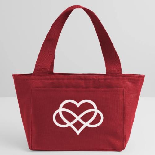 Infinity-Heart (white) - Recycled Insulated Lunch Bag