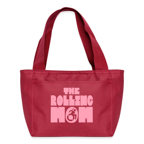 Rolling mom in wheelchair - Recycled Lunch Bag