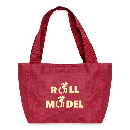 Roll model in a wheelchair, sexy wheelchair user - Recycled Lunch Bag