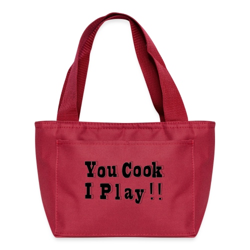 Blk & White 2D You Cook I Play - Recycled Lunch Bag