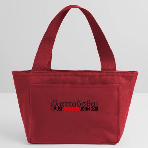 I must Decrease John 3 30 - Recycled Insulated Lunch Bag