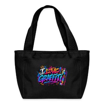 I Love Graffiti Spray Art - Recycled Insulated Lunch Bag -  - Front