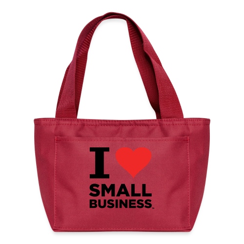 I Heart Small Business (Black & Red) - Recycled Lunch Bag