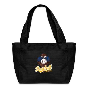Baseball Ice Cream Cone Lifestyle - Recycled Insulated Lunch Bag -  - Front