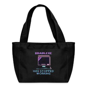 Neon Retro Skull Computer - Recycled Insulated Lunch Bag -  - Front