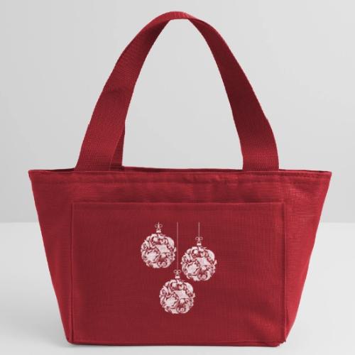 Coastal Christmas Ornament Group White - Recycled Insulated Lunch Bag