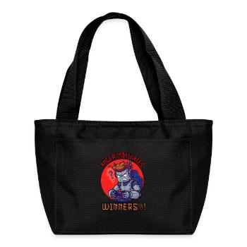 Anger Motivates Winners!!! - Recycled Insulated Lunch Bag -  - Front