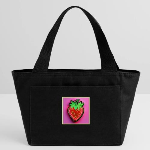 Vibrant Strawberry Neon Sign - Recycled Insulated Lunch Bag