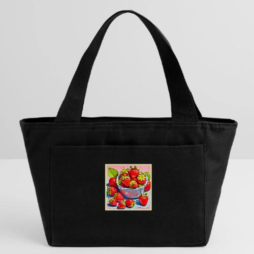 Fresh Strawberry Bowl - Recycled Insulated Lunch Bag