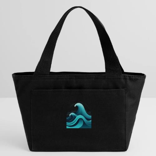 Dynamic Ocean Wave Illustration - Recycled Insulated Lunch Bag