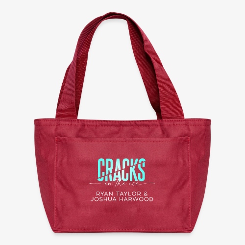 Cracks in the Ice Title White - Recycled Insulated Lunch Bag