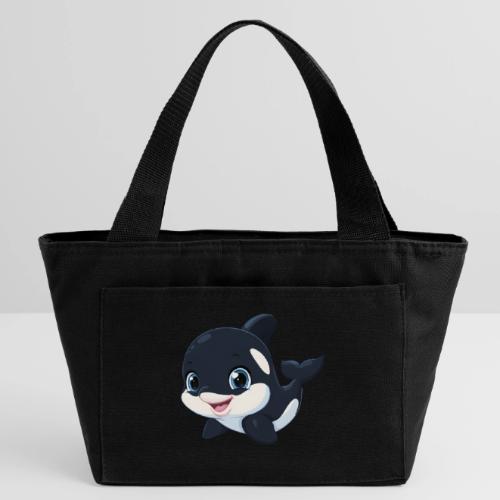 Playful Cartoon Baby Orca with Sweet Smile - Recycled Insulated Lunch Bag