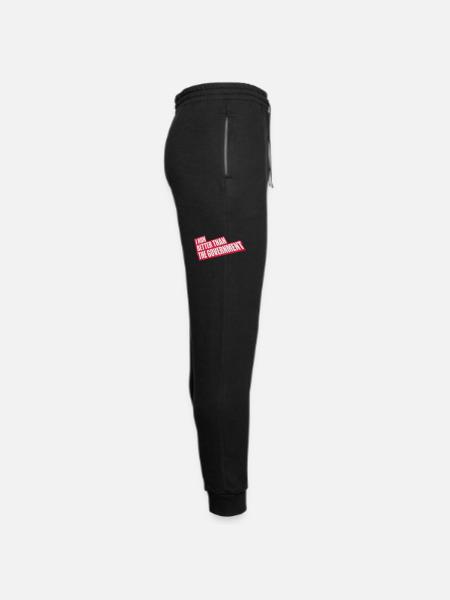 run better than government - Unisex Joggers - black/asphalt